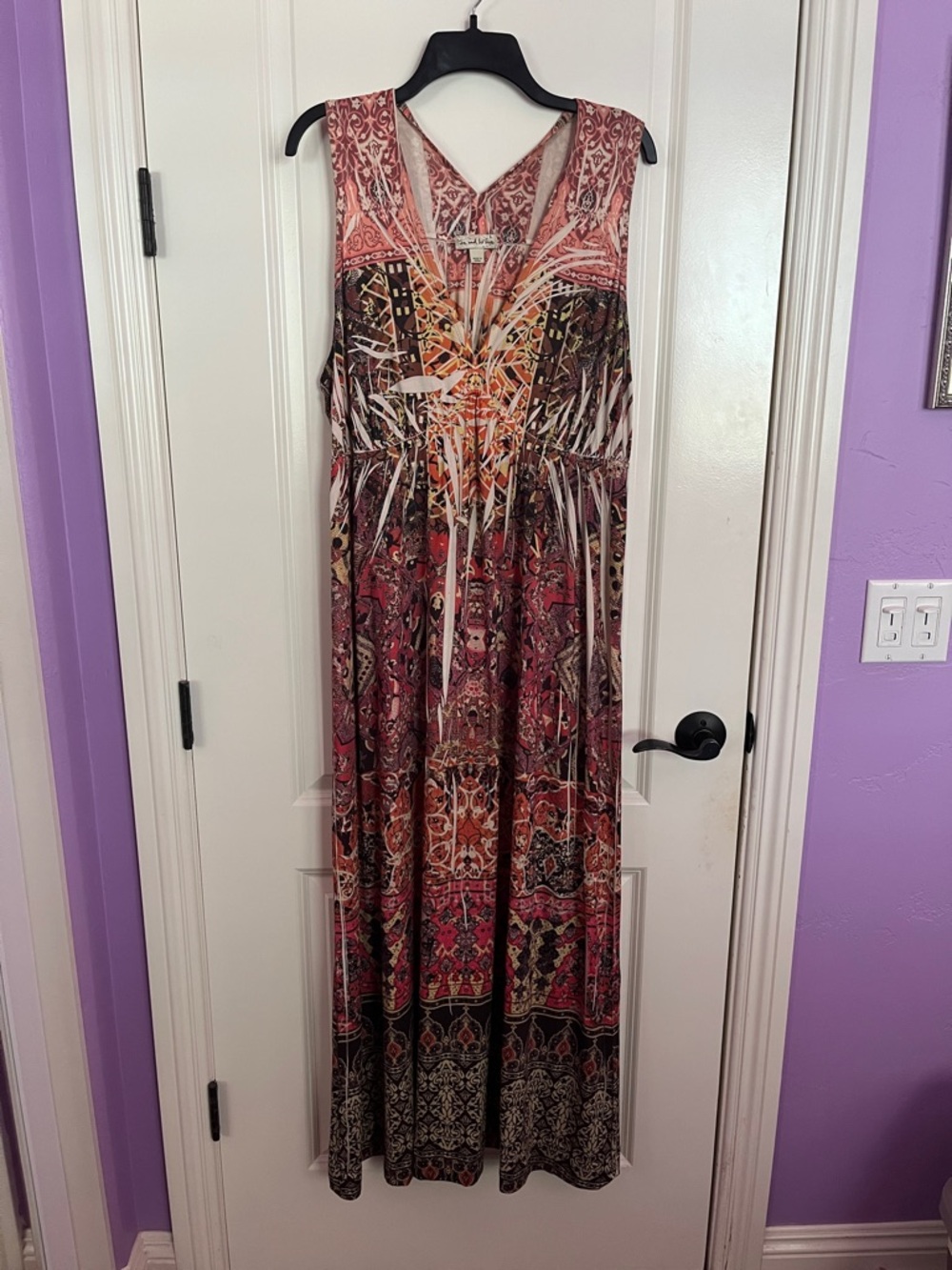 Love and Let Live Boho Patchwork Sleeveless Maxi Dress Size L